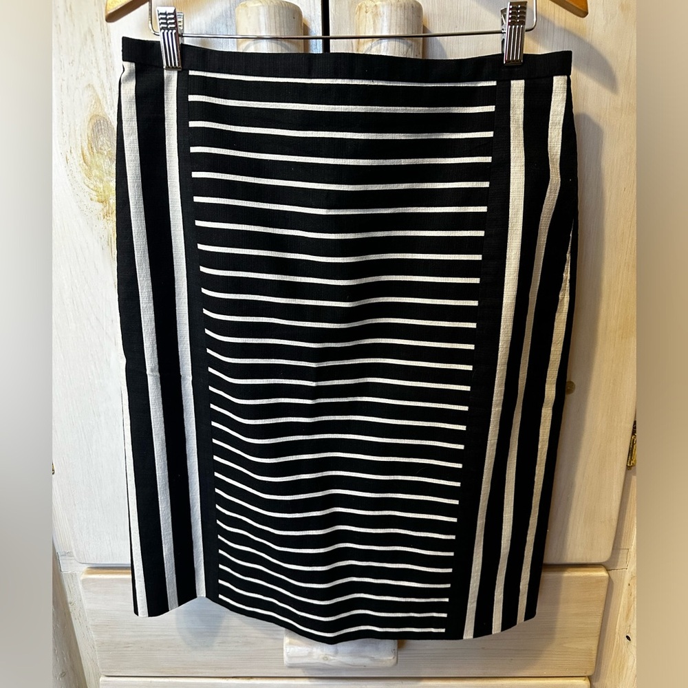 J. Crew Mixed Stripe No 2 Pencil lined Skirt size 12